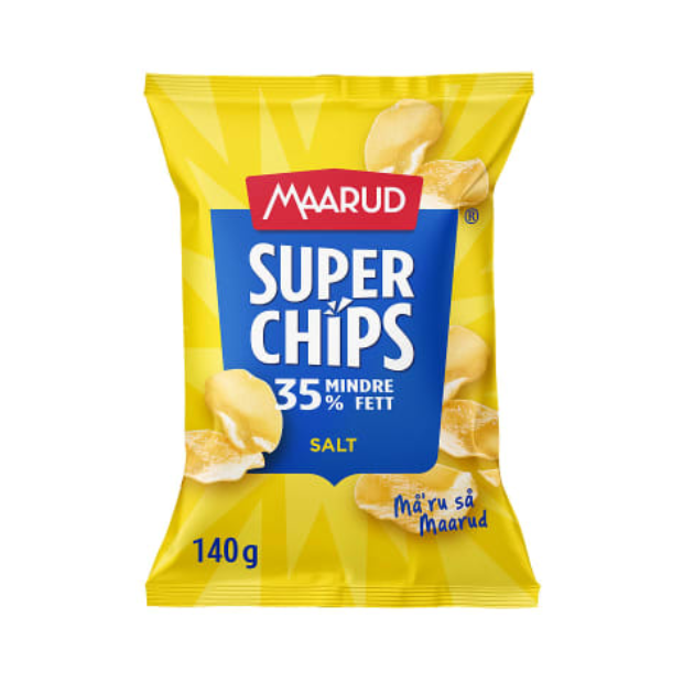 Superchips Salt 140g Maarud | Chips | All season, Party, Snacks | Maarud